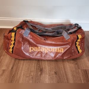 Patagonia Orange Black Hole Duffel Bag, 70 Liters